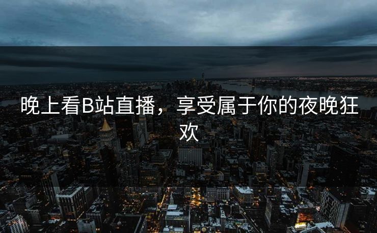 晚上看B站直播,享受属于你的夜晚狂欢 晚上看B站直播,享受属于你的夜晚狂欢