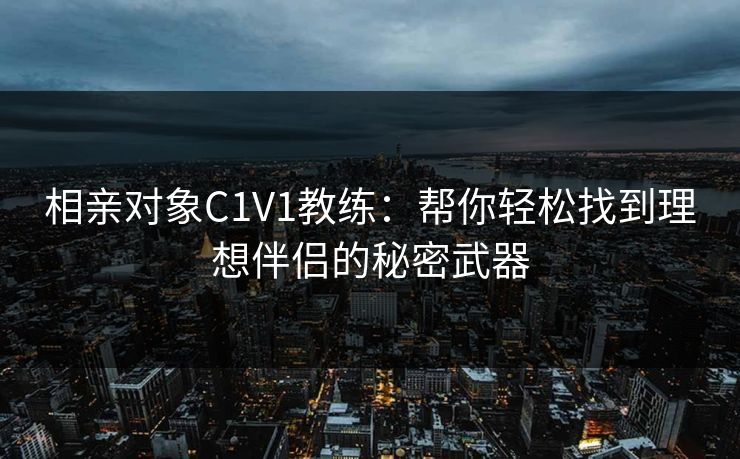 相亲对象C1V1教练:帮你轻松找到理想伴侣的秘密武器